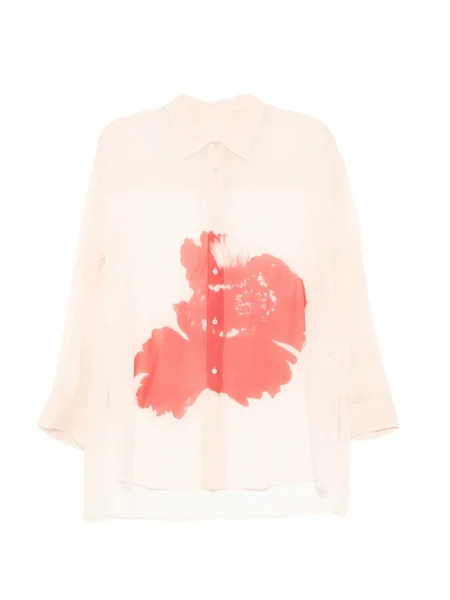 Cămașă Less de mătase roz