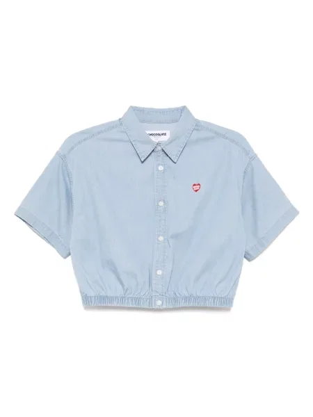 Haftowana koszula :chocoolate niebieska