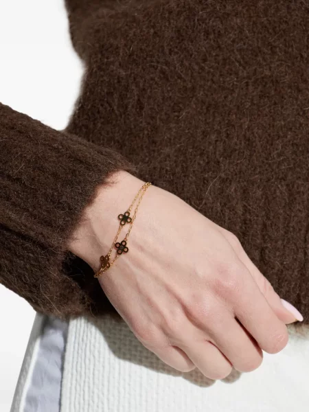 Naušnice Tory Burch s autogramom zlatna