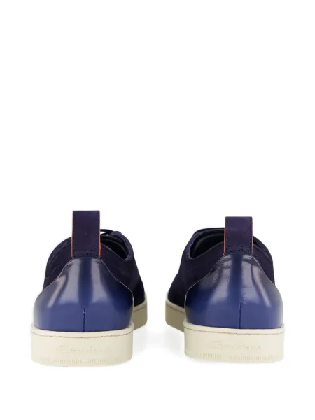 Sneakerși Santoni din piele de căprioară albastru