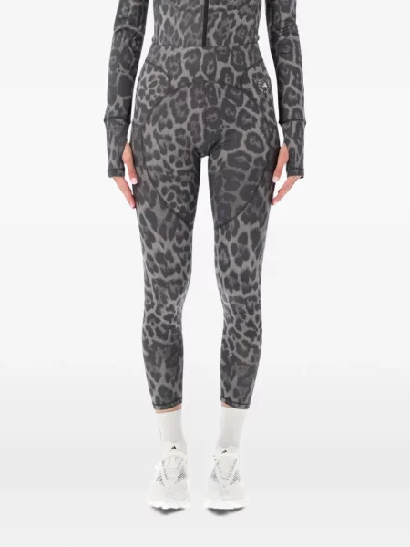 Pantaloni Adidas By Stella Mccartney cu imagine cu model leopard alergare gri