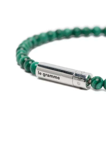 Brăţară Le Gramme cu mărgele verde