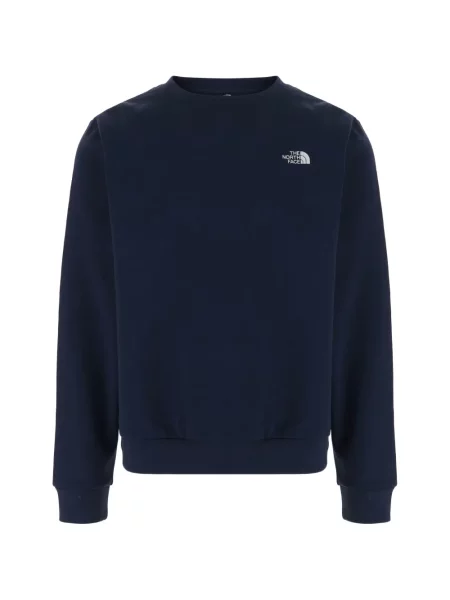 Hanorac crewneck The North Face cu decolteu rotund cu autograf albastru