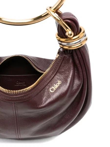 Geanta de piele Chloé din piele roșu