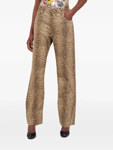 Pantaloni Roberto Cavalli cu imagine cu model leopard
