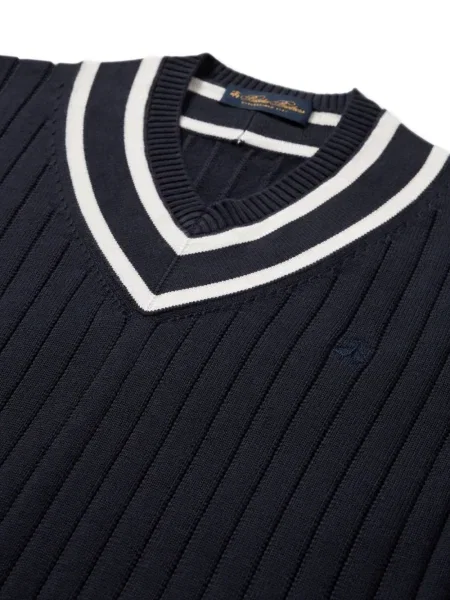Pulover Brooks Brothers cu broderie albastru