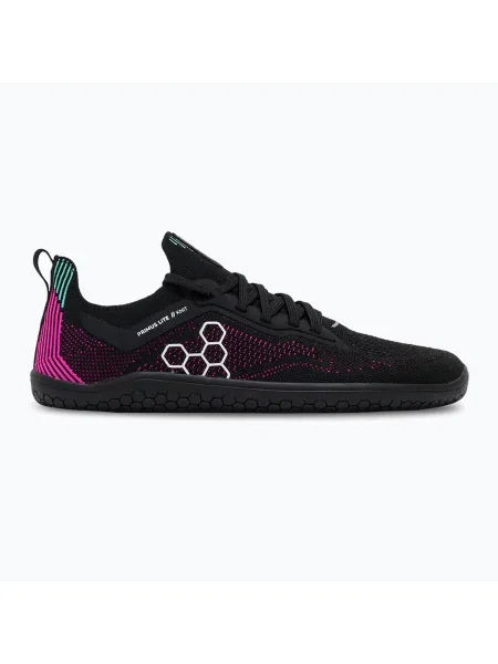 Női barefoot cipő Vivobarefoot Primus Lite Knit obsidian/ vibrant pink. Méret: 38 EU fekete