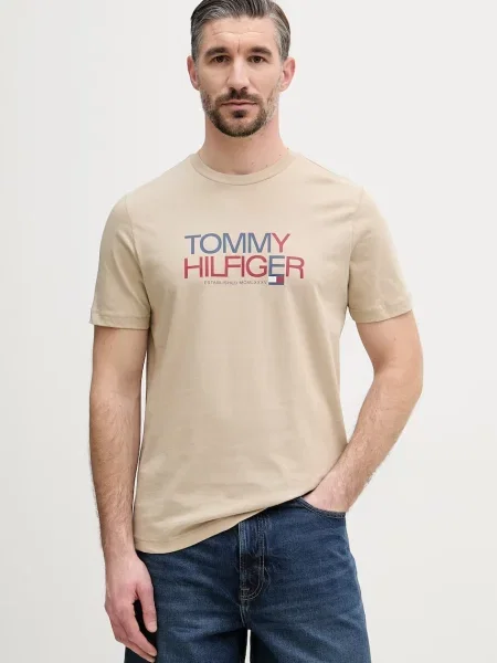 Tommy Hilfiger t-shirt ανδρικό μπεζ