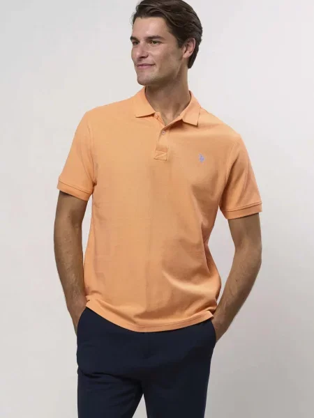 U.S. POLO ASSN. Póló UMALFRED galambkék / narancs