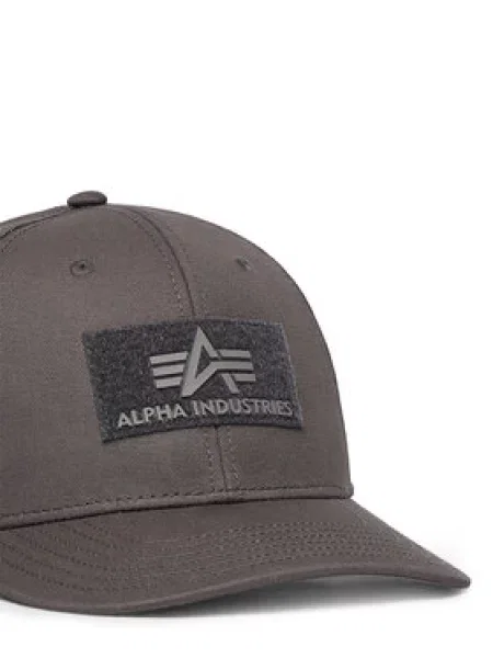 Alpha Industries Kapa s šiltom Velcro siva