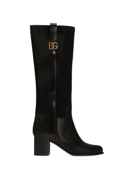 Cizme Dolce & Gabbana din piele de căprioară negru