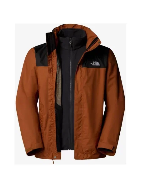 Kurtka The North Face Evolve II Triclimate DryVent brązowy glina S czarny