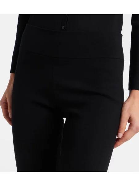 Pantaloni capri Toteme tricotate negru