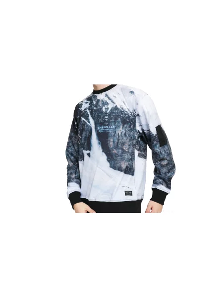 Caterpillar Rock Roundneck Blue Mężczyźni Bluzy i bluzy z kapturem Caterpillar Size: L niebieski