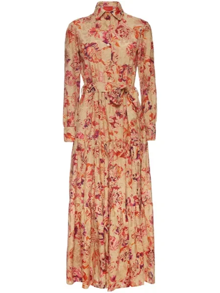 Rochie tip cămașă La Doublej cu model floral cu imagine de costum