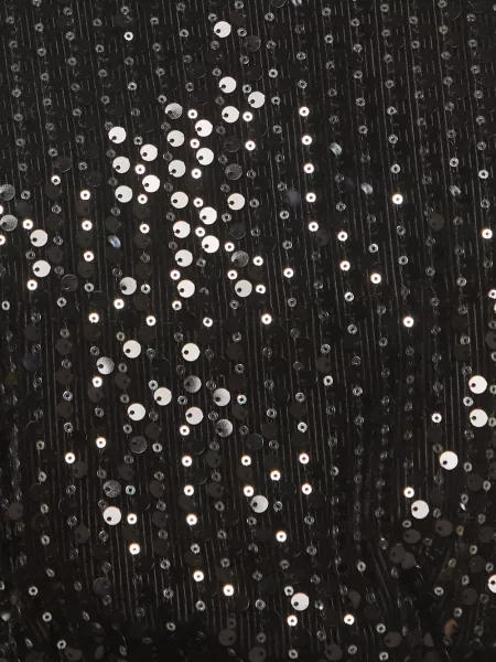 Pantaloni Maje cu paiete de catifea negru