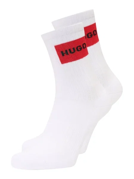 HUGO Red Șosete roși aprins / negru alb