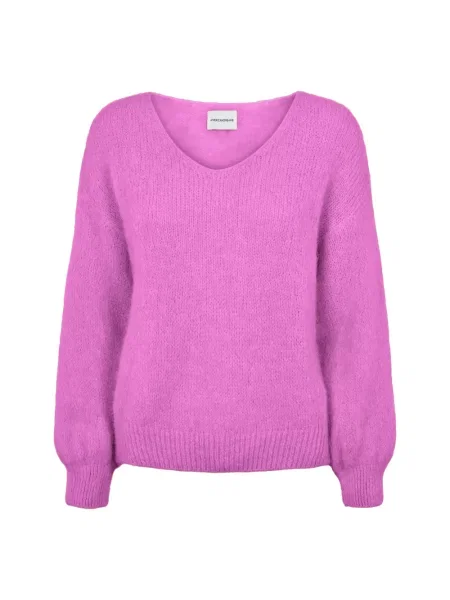 Sweter Americandreams wełniany fioletowy