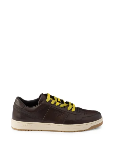 Sneakersy Prada skórzane brązowe