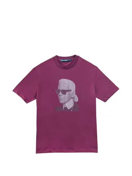 Tricou Karl Lagerfeld cu imagine violet