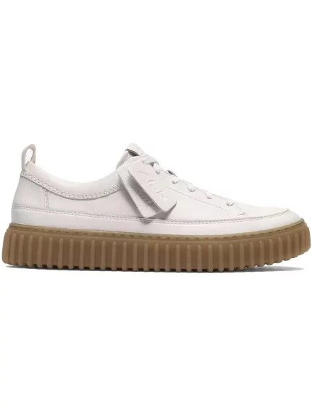 Pantofi Clarks din dantelă alb