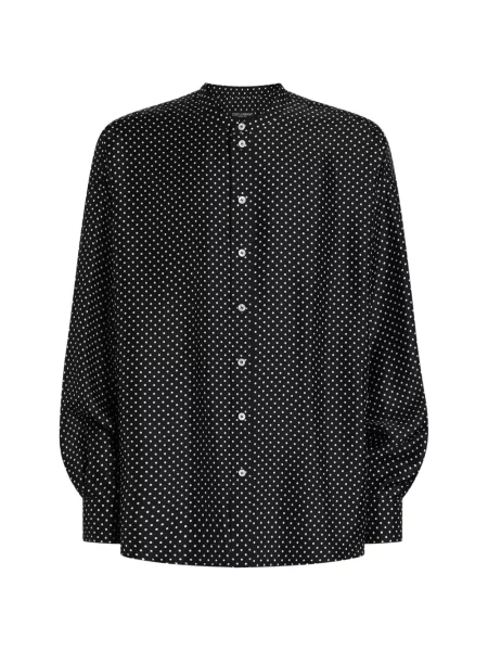 Cămașă Dolce & Gabbana de mătase cu buline negru