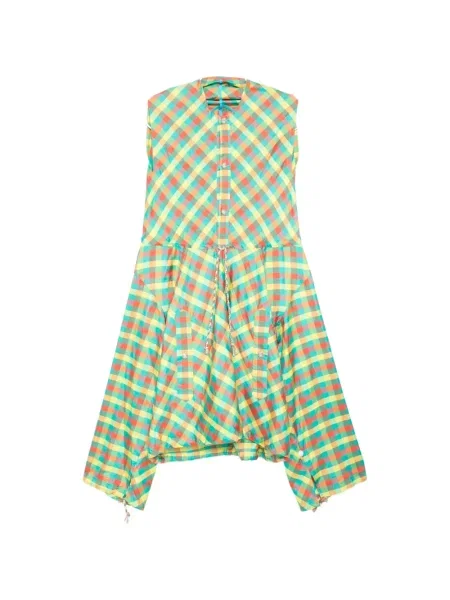 Rochie midi Penultimate în carouri până la genunchi de costum galben