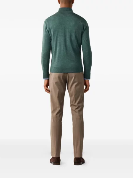 Pulover Hackett London din lână merinos verde
