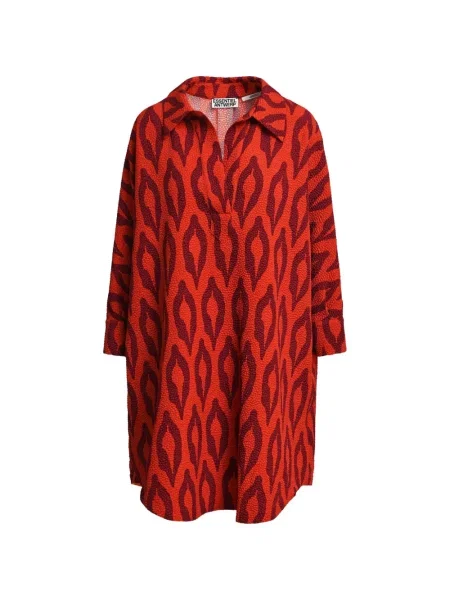 Rochie midi Essentiel Antwerp cu imagine portocaliu