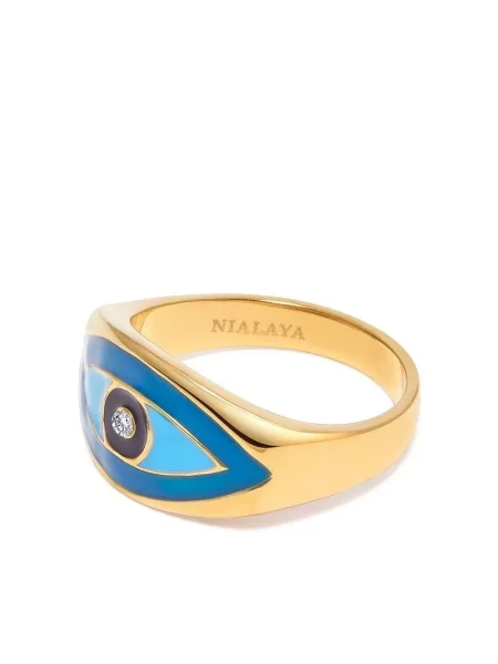 Didelis žiedas Nialaya Jewelry auksinė