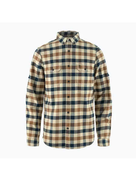 Cămașă pentru bărbați Fjällräven Skog Slim fossil/dark navy marină