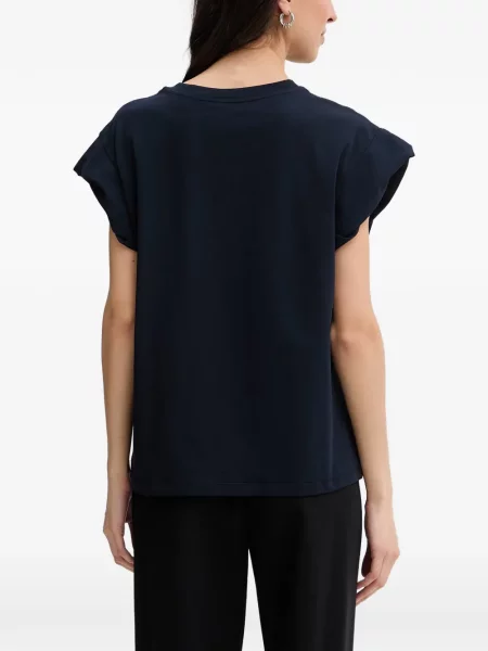Tricou Twinset cu broderie albastru