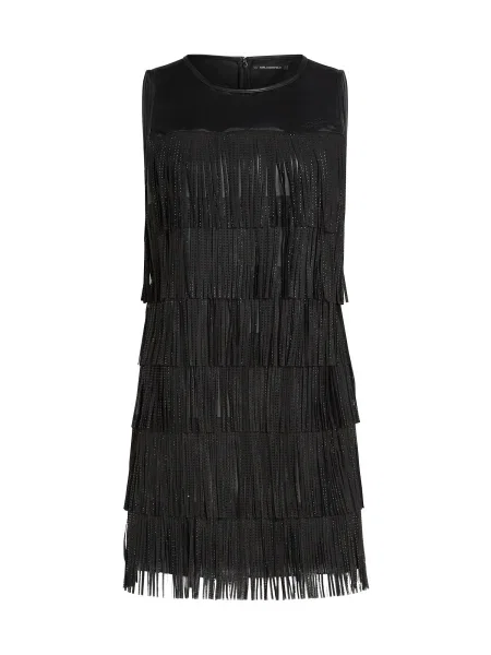 Karl Lagerfeld rochie mini drept negru