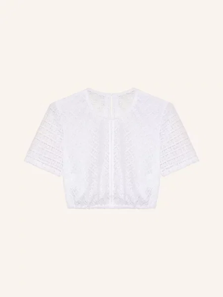 Walldorff Bluzka Bawarska Z Koronki weiss biała