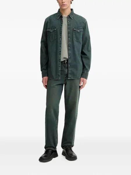 Blugi drepți Levi's® evazate verde