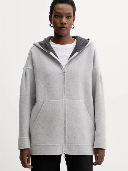 MM gyapjú kardigán SOTTILE könnyű szürke