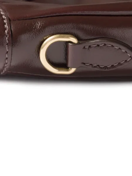 Geantă shopper Miu Miu din piele maro