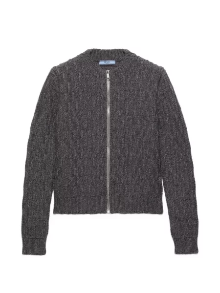Cardigan Prada de lână gri