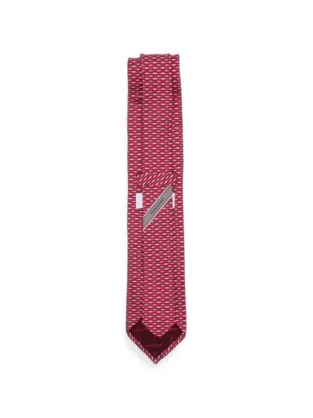 Cravată Ferragamo cu imagine cu imprimeu geometric roz