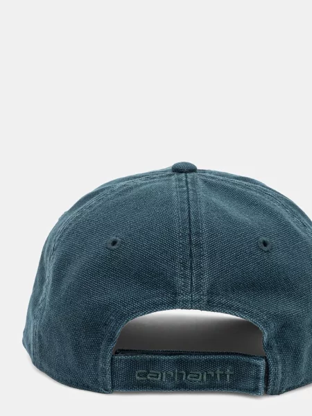 Carhartt WIP czapka z daszkiem Canvas Cap turkusowy gładka