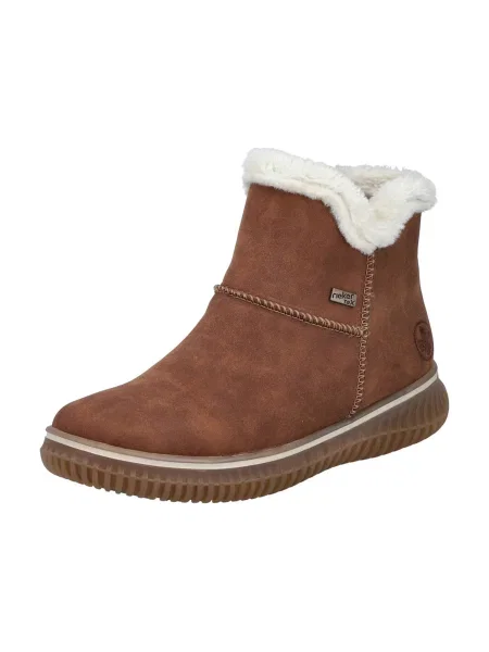 Rieker Botine ecru maro