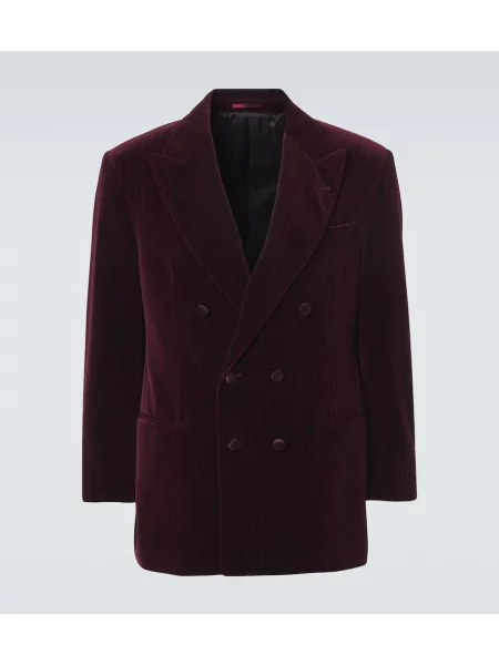 Sacou Brunello Cucinelli de catifea cu două rânduri de nasturi