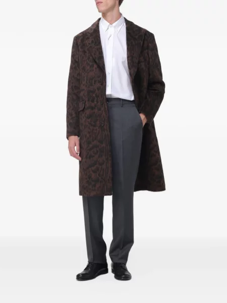 Palton Etro cu imagine cu model leopard maro