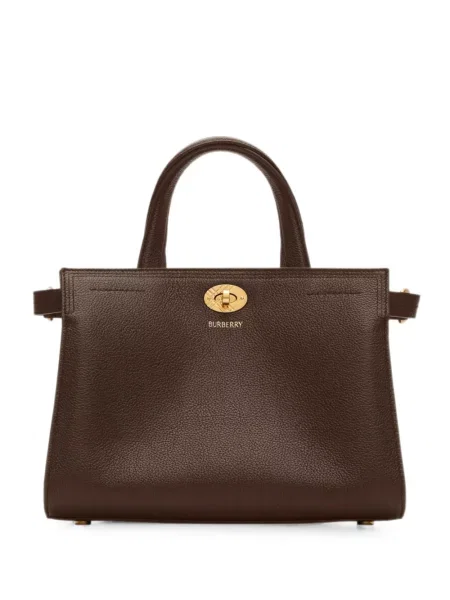 Geantă shopper Burberry în carouri maro