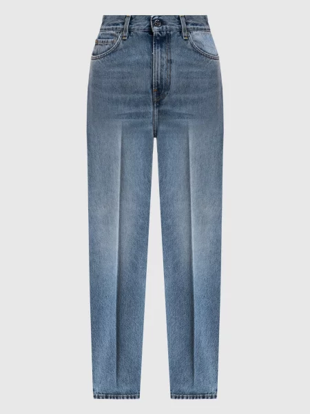 Джинси мом з ефектом потертості Toteme блакитні