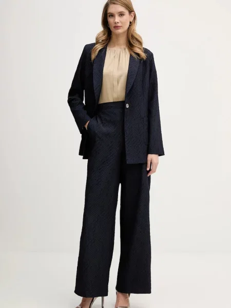Joseph Ribkoff spodnie proste high waist granatowy