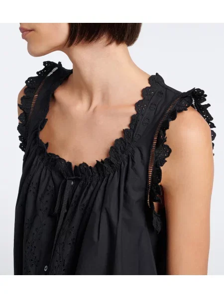 Rochie Dôen cu broderie negru