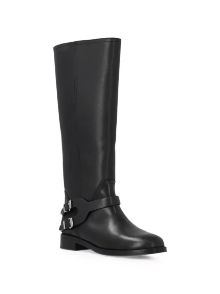 Botine Pinko din piele cu cataramă negru