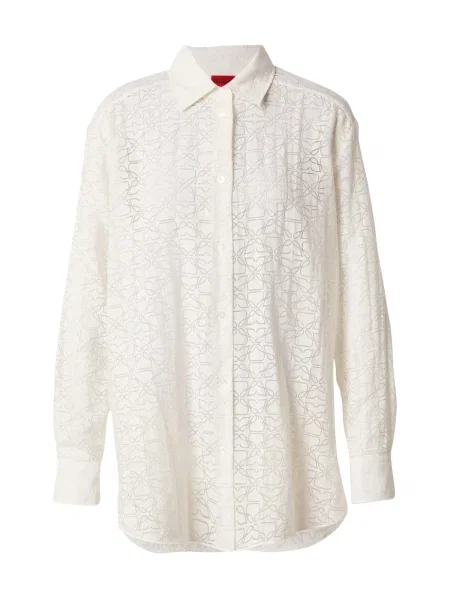 HUGO Bluză maro alb