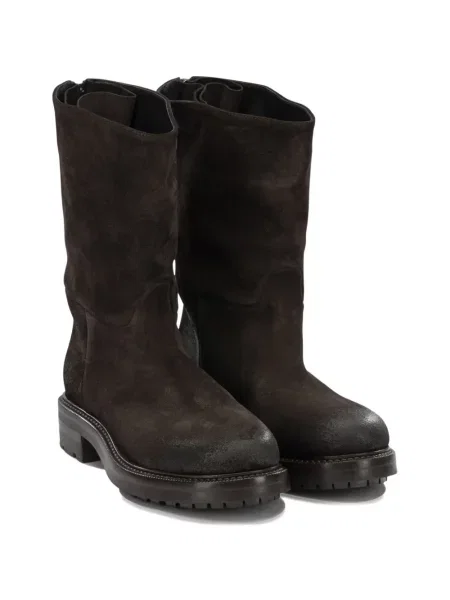 Δερμάτινα μποτάκια αστραγάλου Strategia Shoes καφέ